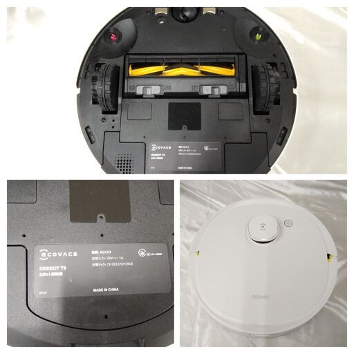 美品【ほぼ未使用】ECOVACS DEEBOT T9 DLX13 ロボット掃除機 吸引機能 水拭き機能 家電 エコバックス
