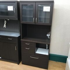 ★ジモティ割あり★ ニトリ 食器棚 キッチンボード コパン ダークブラウン H181×W80×D40 クリーニング済み KJ1018