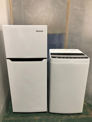 【2点】冷蔵庫120L 2020年製＆洗濯機4.5kg 2019年製