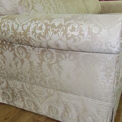 R469  国産 KOSUGA ロココ調 布製 3人掛けソファ 幅210cm