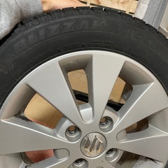 スタッドレスタイヤ、スズキ純正ホイール(155/65/R14)