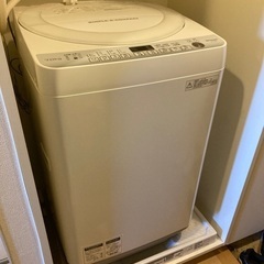 シャープ7kg縦型洗濯機！綺麗で音も静かです