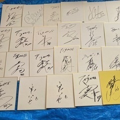 【ネット決済・配送可】阪神タイガース、サイン色紙23枚（たぶん本物）