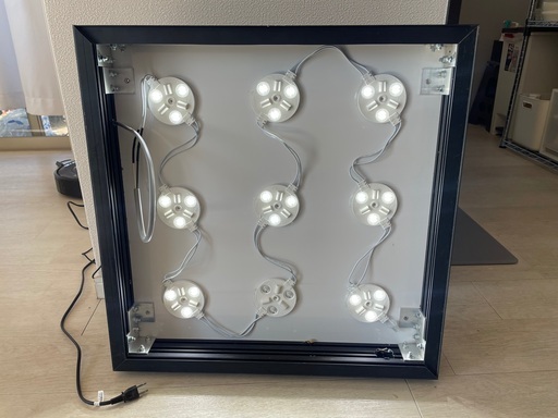 LEDファサード 壁面看板 薄型内照式 W600mm×H600mm 屋外OK!