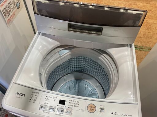 【愛品館市原店】AQUA 2021年製 4.5Kg洗濯機 AQW-S45J 【愛市I4S014836-104】