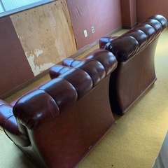 【ヴィンテージ】高級 応接ソファ/シングルソファ（2脚セット）