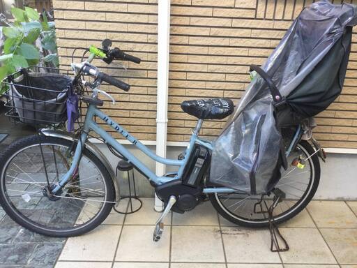 【リユース 中古 ブリヂストン Bridgestone 子ども乗せ自転車 電動アシスト HYDEE 水色 26インチ 新品 8.7Ahバッテリーは新品です♪】