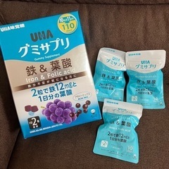 ◆UHA味覚糖 UHAグミサプリ鉄＆葉酸 20粒×３袋
