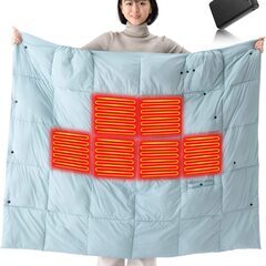電気毛布 大容量16000mAhモバイルバッテリー付き 電気毛布...