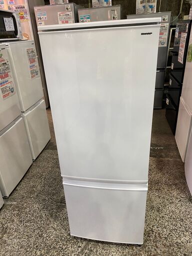 【愛品館市原店】SHARP 2018年製 167L 2ドア冷蔵庫 SJ-DA17D-W【愛市IR014821-104】