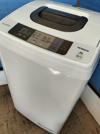 日立（HITACHI） NW-50A形 ステップウォッシュ 風脱水 槽洗浄 全自動洗濯機 5.0K 2016年製