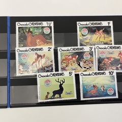 ディズニー　世界の切手　レトロ切手　海外切手２種類