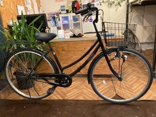 自転車 【前輪タイヤ・前輪チューブ新品！】LEDダイナモ 27インチ自転車 黒