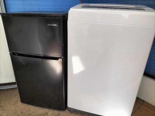 新生活家電お買い得セットNo⑱ アイリスオーヤマ KRSD-98-B 2ドア冷凍冷蔵庫 142L 2021年製・アイリスオーヤマ IAW-T502E 全自動洗濯機 5.0Kg 2020年製 ２点セット！！
