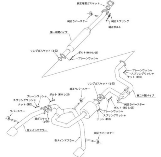 スイフト スポーツ(CBA-,4BA- ZC33S) マフラー HKS Hi-Power SPEC-L II