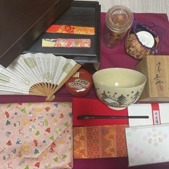 茶道一式セットに箱入り茶入　