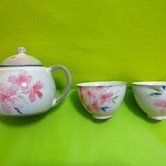 茶器セット、桜柄