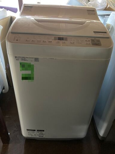 ☆中古￥16,800！【会員価格￥14,800】SHARP　洗濯機　乾燥機付き　家電　2019年製　ES-TX5C-S型　【BK085】