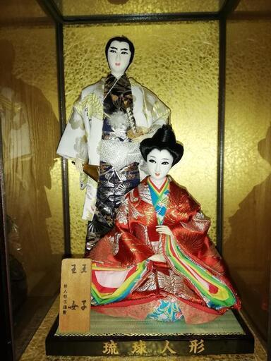 【美品】琉球人形　ガラス
