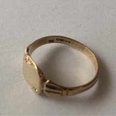英国　イギリス　ヴィンテージ　9ct 9k シグネットリング