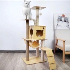 猫タワー キャットタワー 据置き型　ハンモック 階段  猫用品