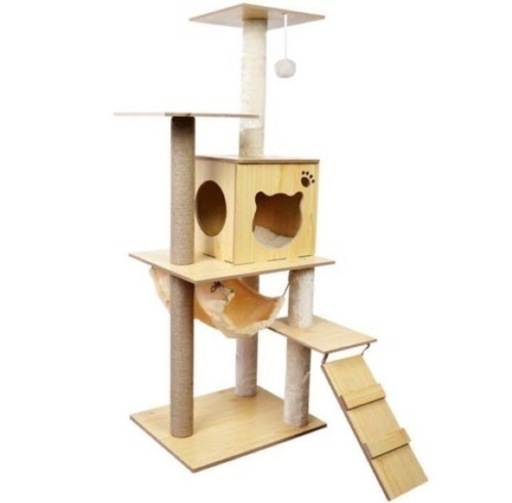 猫タワー キャットタワー 据置き型　ハンモック 階段  猫用品
