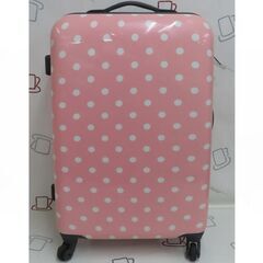 ♪スーツケース キャリーバッグ 旅行鞄 ピンク 水玉♪