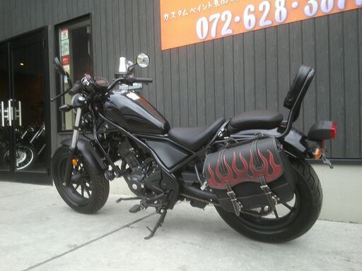 ★５５万円！レブル２５０　ABS　201７年モデル　バックレスト付き！セキュリティー付き！走行少ない★ホンダ　MC49　レブル ☆55万円！レブル250 ABS 2017年モデル バックレスト付き