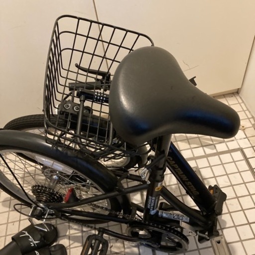 Captain stag 折りたたみ自転車(ロック付き)
