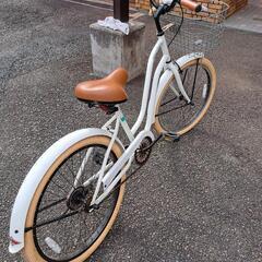 RAINBOW ビーチクルーザー【Feeling of deck】白色 24インチ