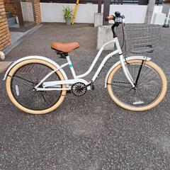 RAINBOW ビーチクルーザー【Feeling of deck】白色 24インチ