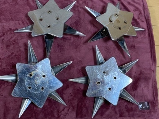 ウロコステンレス製 大型車用 22.5インチ うろこホイールスピンナー 4