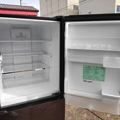 ハイセンス HR-G2801BR 282L 3ドア冷蔵庫 ブラウン木目色『中古美品