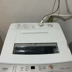 【中古品】洗濯機6kg AQUA 2021年購入　ホワイト