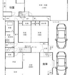 【5.8万/月】能代市5LDK＋駐車場（縦列2台可）＋倉庫・物置