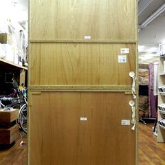 レンジボード エナメル 幅114×奥45×高210cm 大型 キッチンボード 食器 