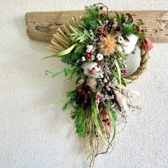 飾る向き×クリスマス×しめ縄8way クリスマスリース しめ縄 しめ縄リース