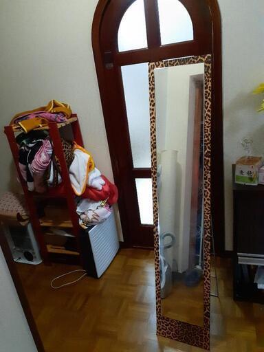 ヒョウ柄の姿見 使用感少ないです