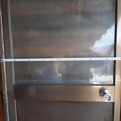 勝手口　ドア　ブロンズ　枠付き　鍵4こ　美品