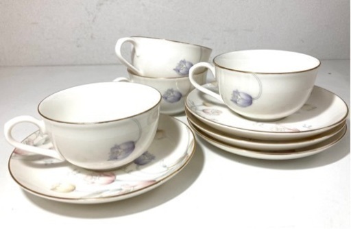 HOYA China  Refine  カップ\u0026ソーサー セット ティーカップ 4脚