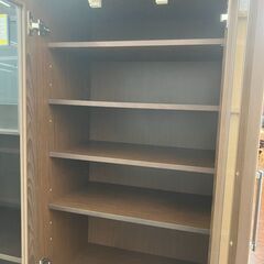 【お値下げ致しました！！】2面カップボード 食器棚 キッチン収納 幅 59cm  No.2237● ※現金、クレジット、スマホ決済対応※ お値下げ致しました！！】2面カップボード 食器棚 キッチン収納 幅