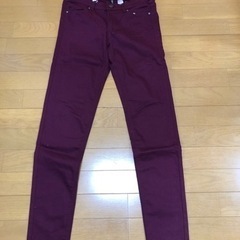 パンツ　赤紫