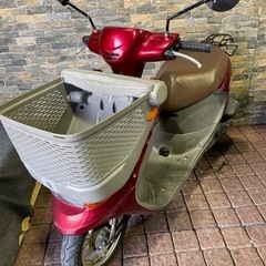 SUZUKI レッツ4 バスケット　赤色　カゴ付き　原付メットイ...