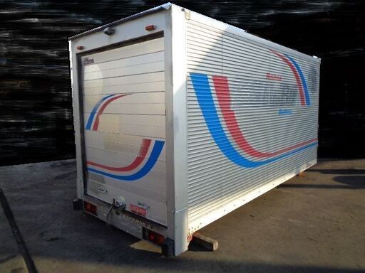トラックコンテナ 2tロング シャッター 4500x1880x2330 箱 倉庫 物置 保冷 冷凍冷蔵 アルミバン ガレージ 愛媛