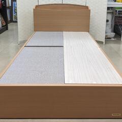 木製シングルベッドフレーム(フランスベッド/収納付)