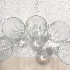 アンティーク品】骨董 グラスワイン 5客セット