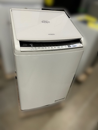 J1867 6ヶ月保証付き！ 日立 HITACHI  乾燥4.5kg付 8kg洗濯機 BW-DV80B  2017年製 動作確認、クリーニング済み