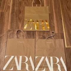 ZARA ザラ　ショップ紙袋 中3枚 ショッパー