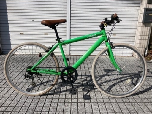 クロスバイク 26インチ 緑 6変速‼️
