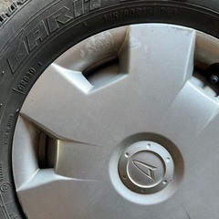 完売御礼】深溝スタッドレスタイヤ145/80R13+鉄ホイール+キャップ4本セット